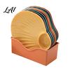 Shell Plate with Dipping Compartment Shaped Chips And Dip Plates Built-in Sauce Compartment Reusable Plastic Serving Dishes Small Fruit Platters for
