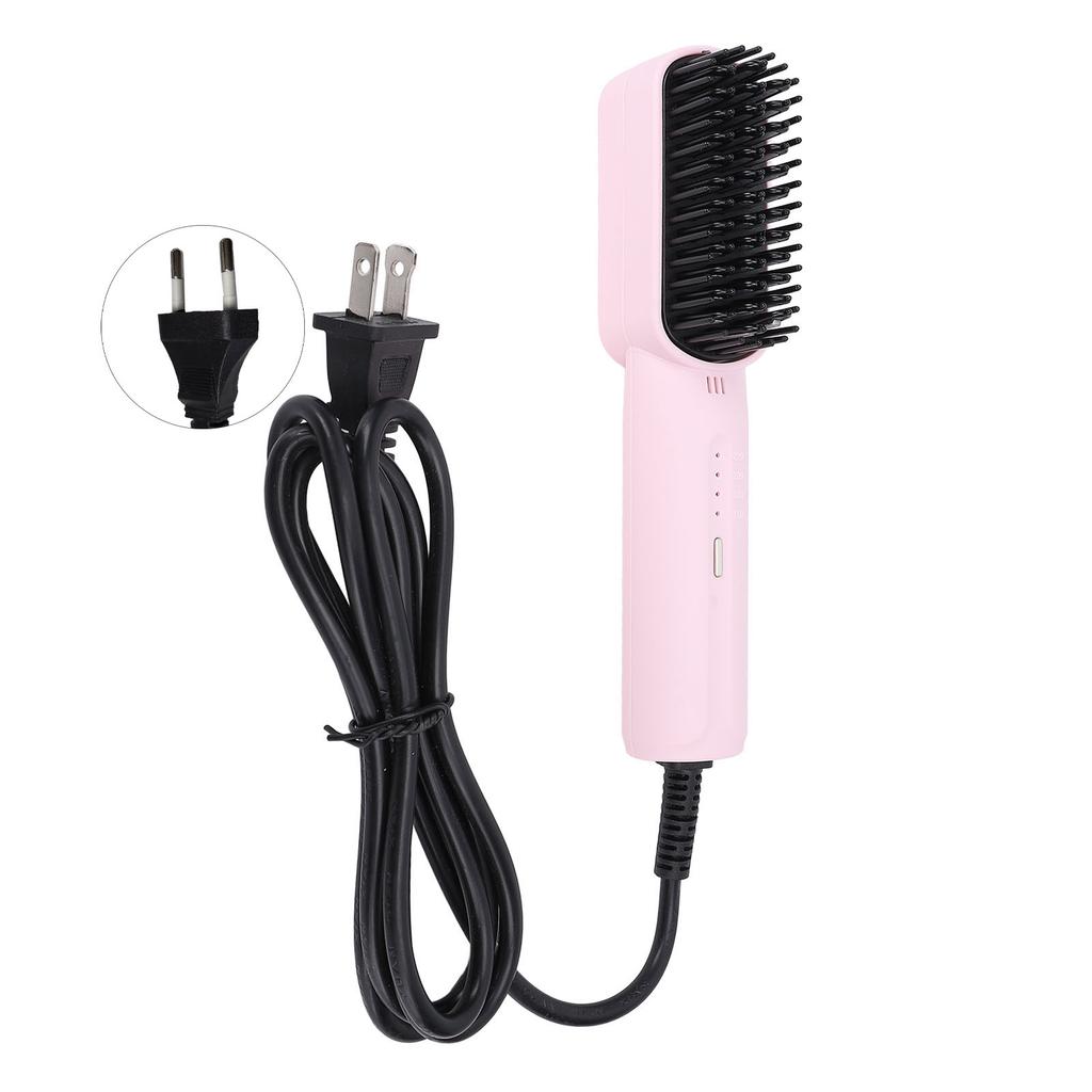 Hair Straightening Brush Negative Ionic Hair Straightener Brush Hairdressing Tool Heat Settings Anti