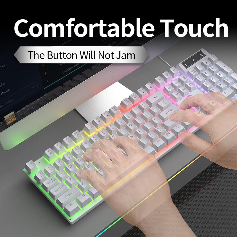 YINDIAO K500 Kabelgebundene Tastatur Gaming Laptop Desktops PC Computer Büro Zubehör Flache Gamer Tastaturen Mit Nummernblock