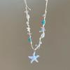 Pearl Shell Starfish Necklace Summer Sea Series Starfish Beach Neck Chain  Vacation