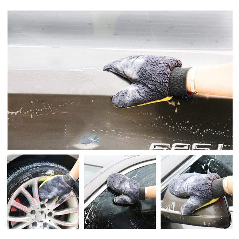 Car Wash Mitt Microfiber Chenille Wash Mitt 24x20cm Soft Car Cleaning Glove Ultra Soft Mitt Wash Towels