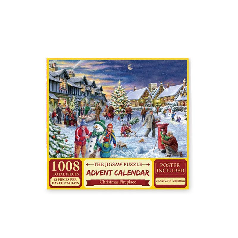 

Календарь Адвента на 2023 год Рождественский пазл Пазл с Санта-Клаусом Игрушки Подарки Мальчики Дети Style B