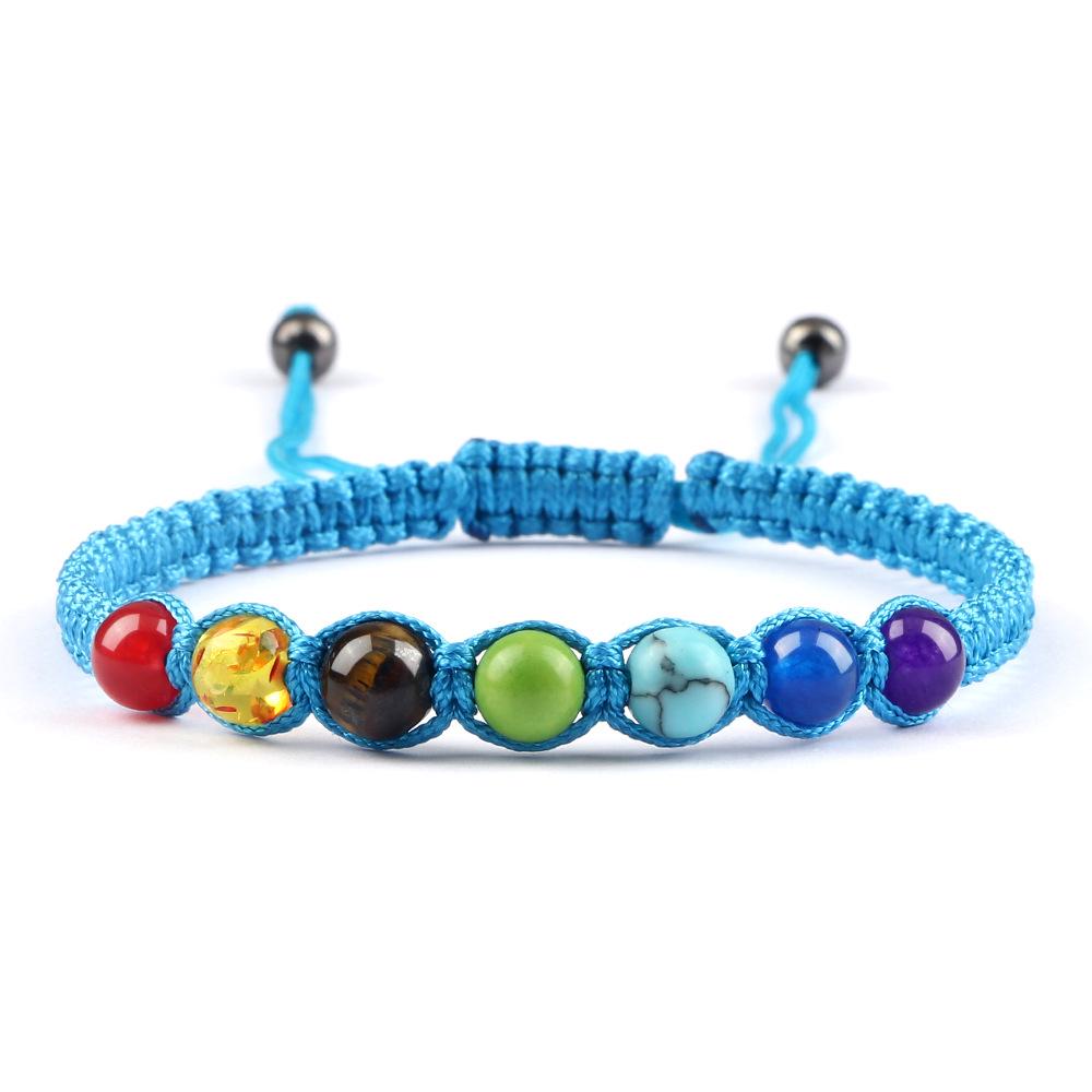 Handmade Seven-Color Yoga Energy Bead Bracelet
