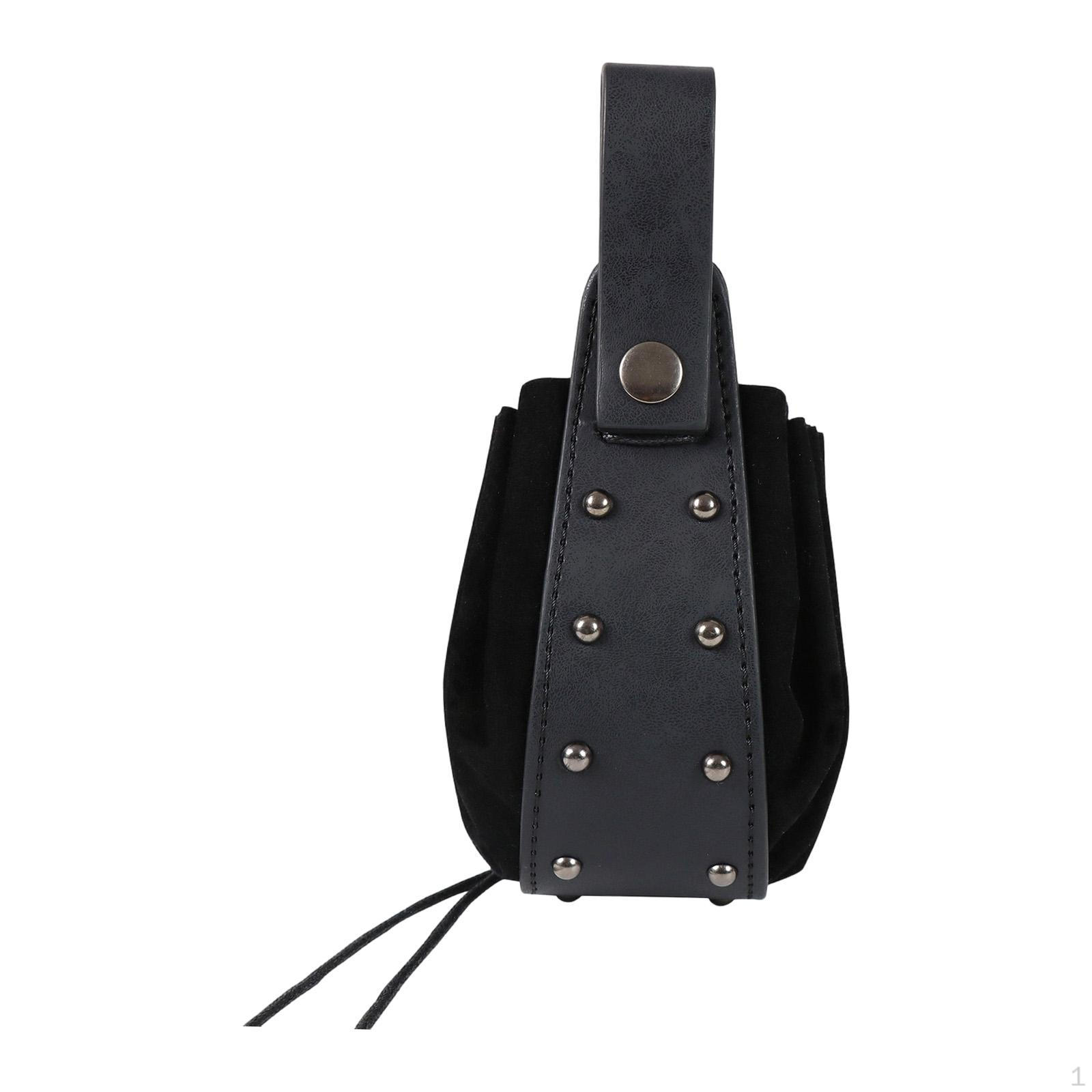 

Medieval Belt Pouch Casual Steampunk Cosplay Accessories for Drama Performance чёрный