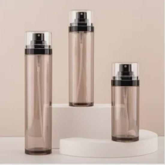 50ml and 100ml Semi-Transparent Black Fine Mist Spray Bottle Set for Makeup and Disinfection