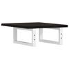 Washbasin Top with Mounting Bracket Steel and Solid Oak Wood