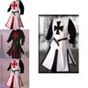 Durable Medieval Templar Knight Crusader Outfit Cosplay Costume With Square Collar