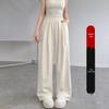 Luan Su Women's High Waist Loose Acetate Pants - Spring/Summer Wide Leg Ice Silk Trousers