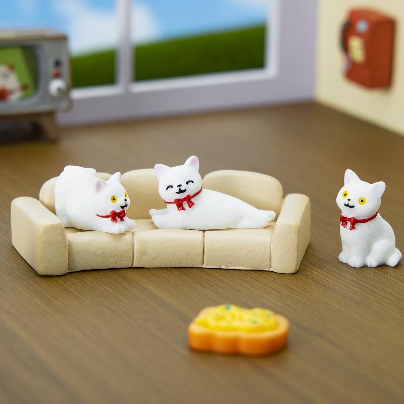 6Pcs Micro-Landscape Decorative Items, Cute Little Cats, Home Desktop Resin Craft Decorative Items, High-End And Niche