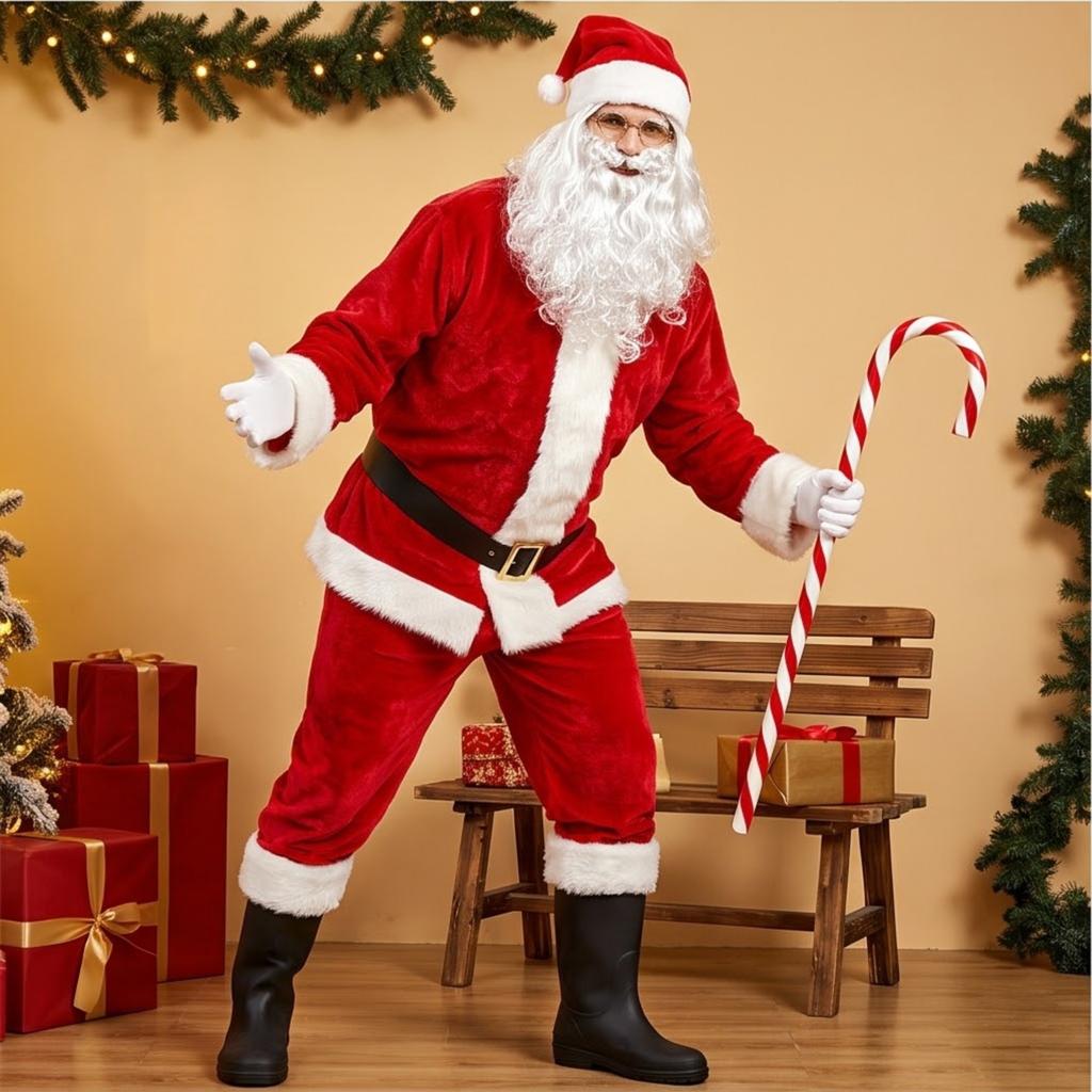Costume Accessories for Adults, Christmas Old Man Outfit Set for Men and Women, Clothing Not Included