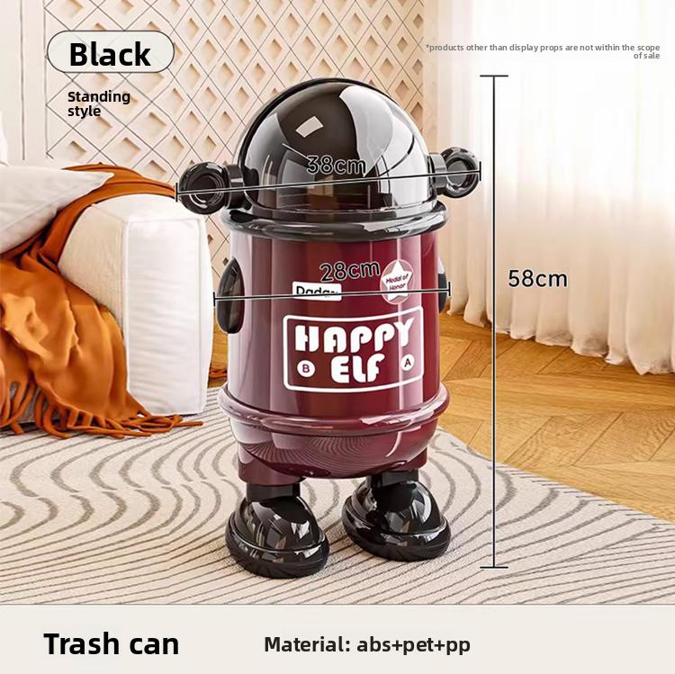 Cute Astronaut Robot With Lid, Large-capacity Dustproof Trash Can, Creative Home Decor, Living Room, Bedroom, Kitchen Waste Bask