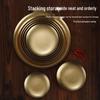 ZISIZ Light Luxury Retro 304 Stainless Steel Dinner Plate