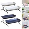 2 Layer Serving Platter Cupcake Cake Stand Detachable Snack Display Tray Holder with Rack Dessert