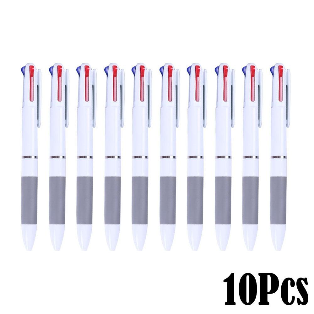 1/10Pcs Durable 3 in 1 Ballpoint Pens Red/Black/Blue Ink Color 0.7mm Ball Point Pen Writing Stationery Student