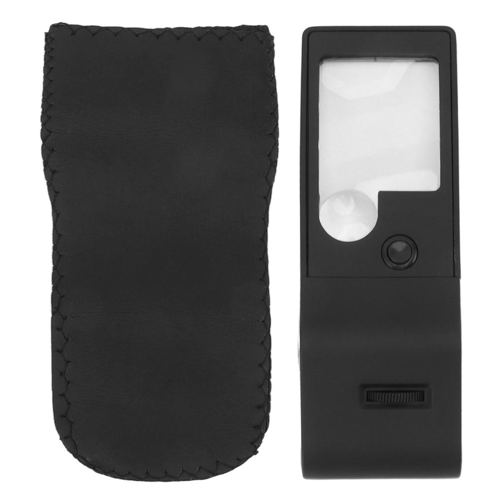 LED Lighted Magnifier 3X 10X 55X Portable Aspheric Magnifier High Bright UV Detection Magnifying