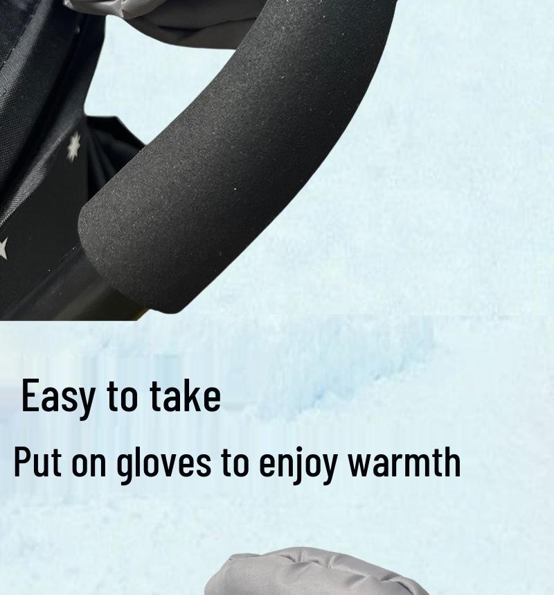 Rękawice Zimowe Wiatroodporne do Wózka dla Mam - Odporne na Zimno, Pogrubione i Ciepłe Akcesoria