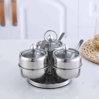 Danshi Zhiyuan 304 Stainless Steel Seasoning Jars Set