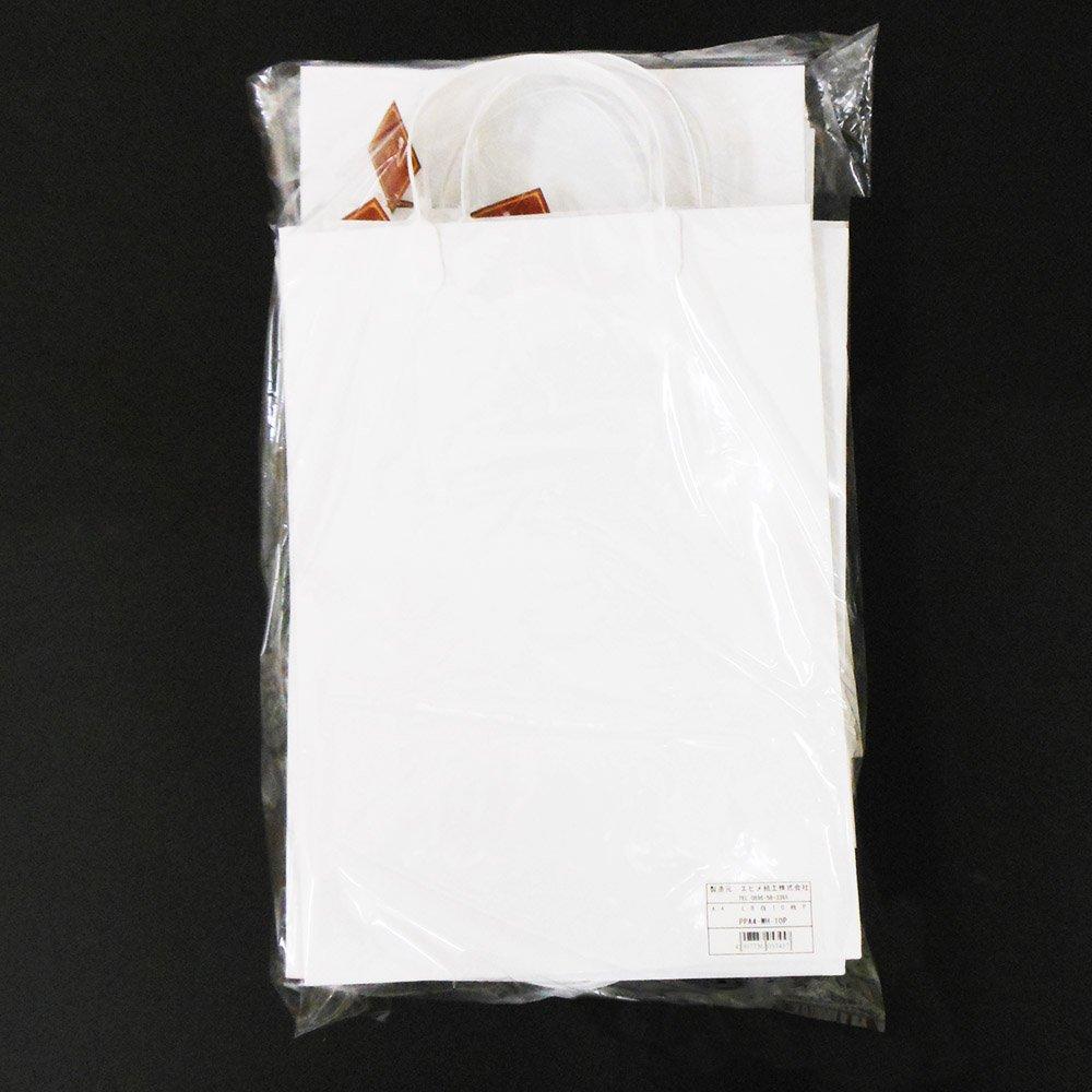 Ehime Paper Co., Ltd. Laminated Gift Bags, A4 Size, White, 10-Pack (PPA4-WH-10P)