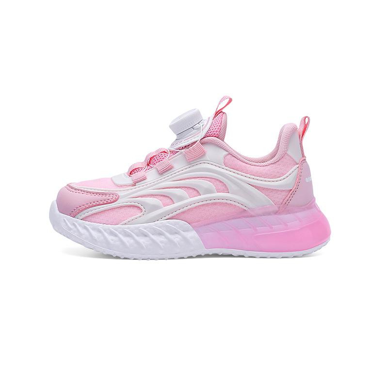 Girls Shoes Children's Sports Shoes 032 Spring and Summer Mesh Breathable Soft Sole Girls Running Shoes Pink Dad Shoes
