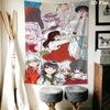 Inuyasha Timeless Adventures Tapestry Wallmounted Fashion Print Home Decor Wall Covering Decoration Homestay Soft Decoration Tapestry