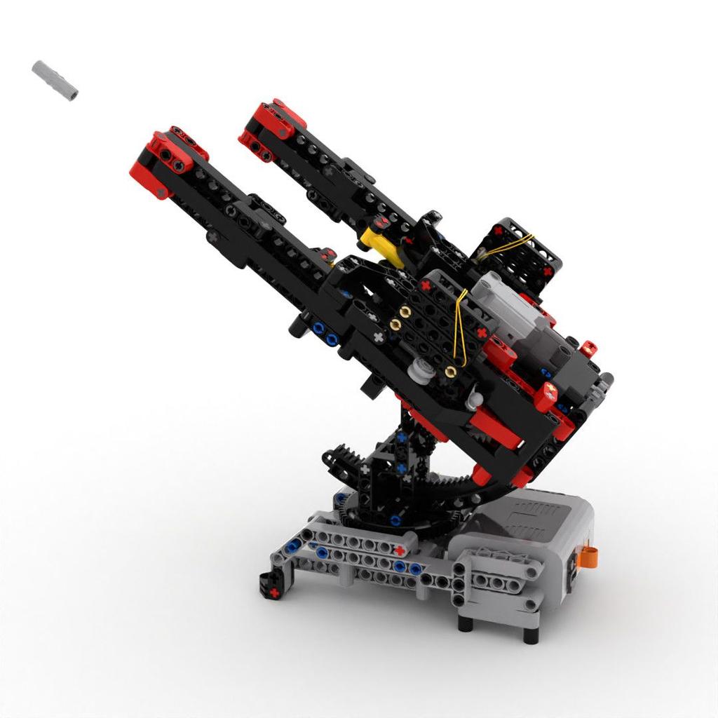 Anti-Aircraft Gun Robot Model Technology Building Block Assembly With Motor Drive Fire Bullets Educational Toy Bricks Teens Gift