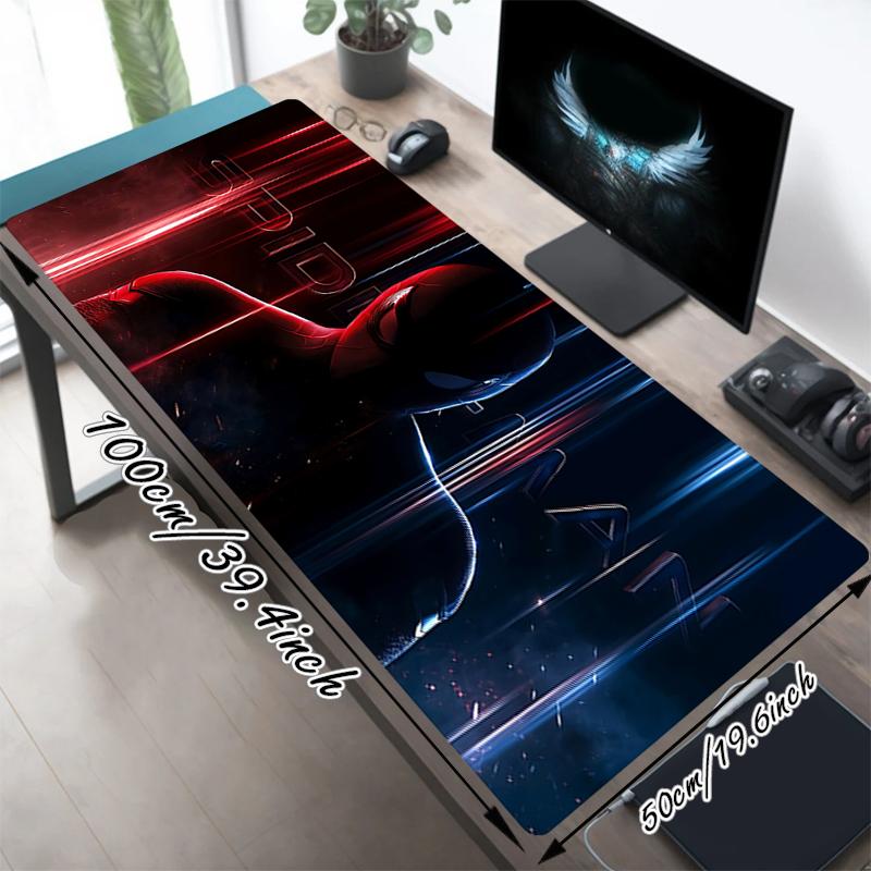 1Pc Spiderman Spiderverse Gaming Mouse Pad Keyboard Desk Mat Non-slip Rubber Lock Edge Waterproof Computer Mousepad for Office Home Decor S1304