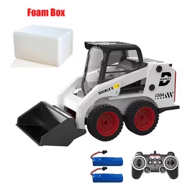 Double E E594 1:14 Remote Control Slip Loader Toy Car RC Truck Engineering Vehicle Skid Steer Excavators Toys for Boys Gifts