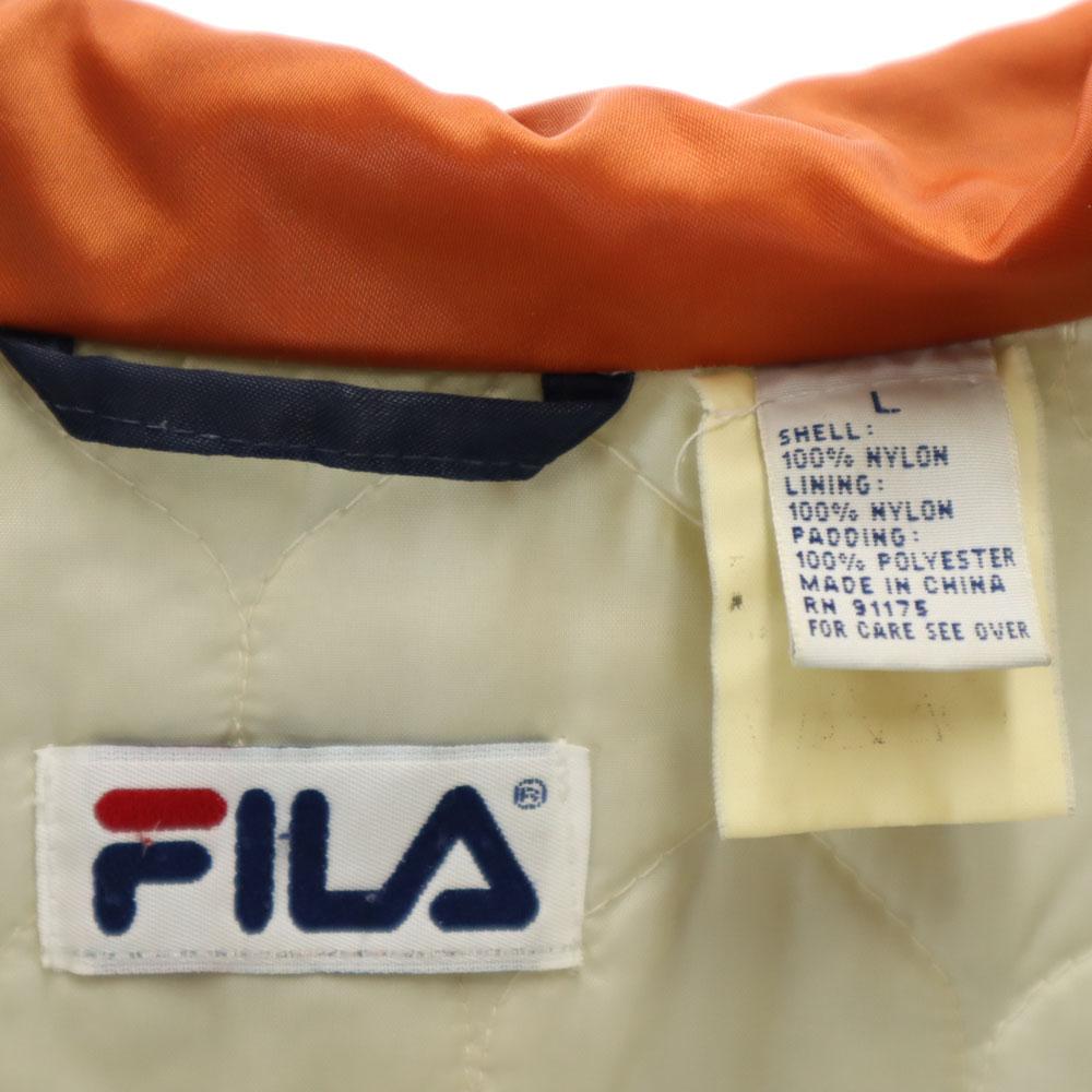 FILA 90s Old Back logo Batting jacket L Navy Men's Used