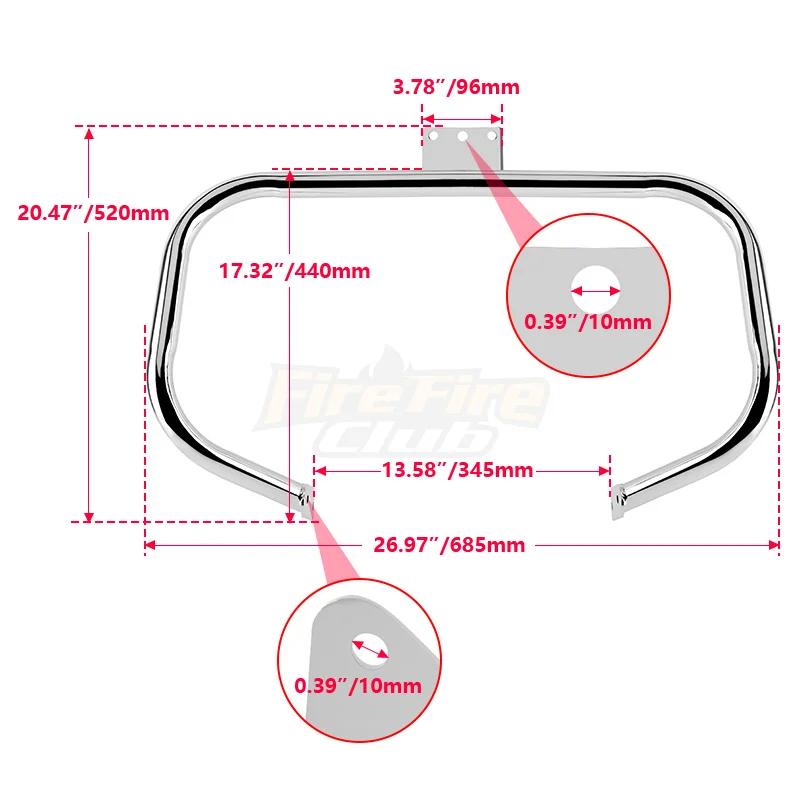 Motorcycle Accessories Highway Crash Bar Engine Guard Chrome For Yamaha Vstar Dragstar Classic Custom 400 650 1997-2018
