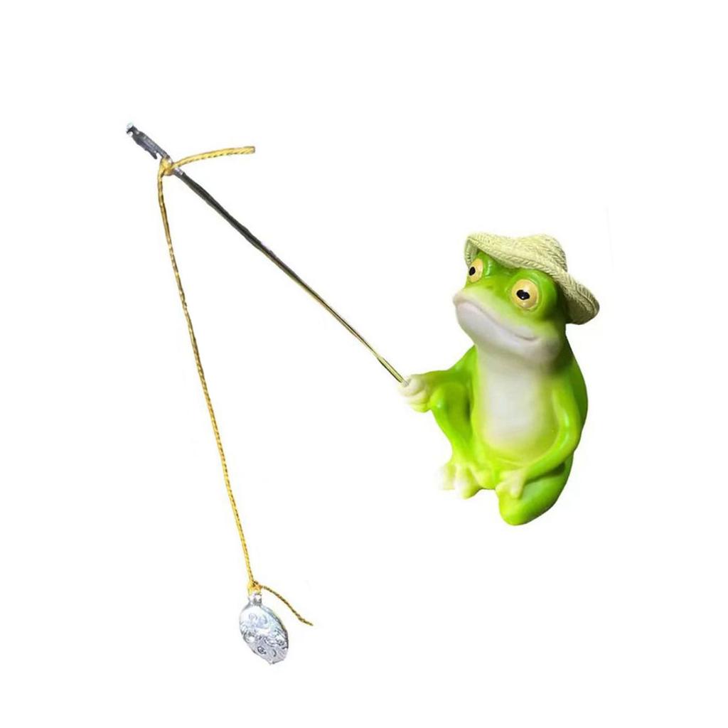 Funny Frogs Panda Fishing Statue Ornament Resins Sculpture for Garden Landscape Decorative Outdoor Animal Figurine Gift