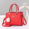 Women's PU Leather Crossbody Handbag - Simple Square Shoulder Bag for Middle-Aged Moms