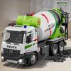 1/24 Elektrischer Betonmischer LKW Spielzeug Modellauto Legierung Druckguss Ingenieurfahrzeuge Türen Öffnen Geräusch Licht Rückzieher Spielzeug Geschenk für Kinder