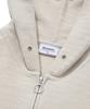 COVERNAT Herringbone Zip-Up Hoodie Oatmeal