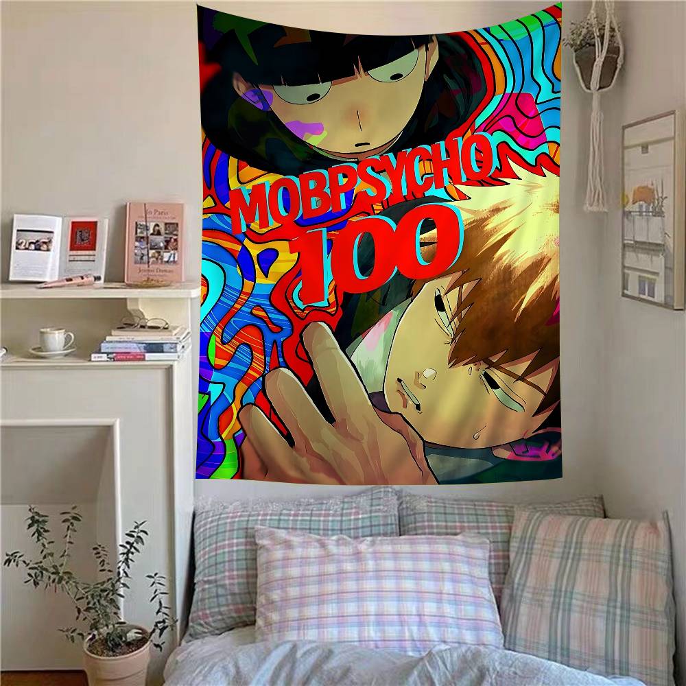 

Anime Mob Psycho 100 Anime Tapestry Hippie Flower Wall Carpets Dorm Decor Wall Hanging Home Decor 74x94cm(29x37in)