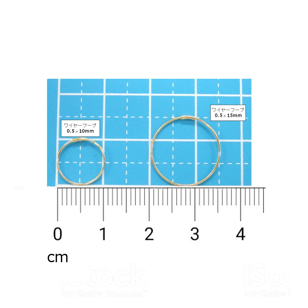 Kjøp K18 Rørkreol for Kvinner og for Begge 1 Tykkelse Diameter 2 [Smykker M] Øredobber, Enkle, Menn, Hypoallergeniske, Ører, Par, 0.5mm, 10mm, Gull,