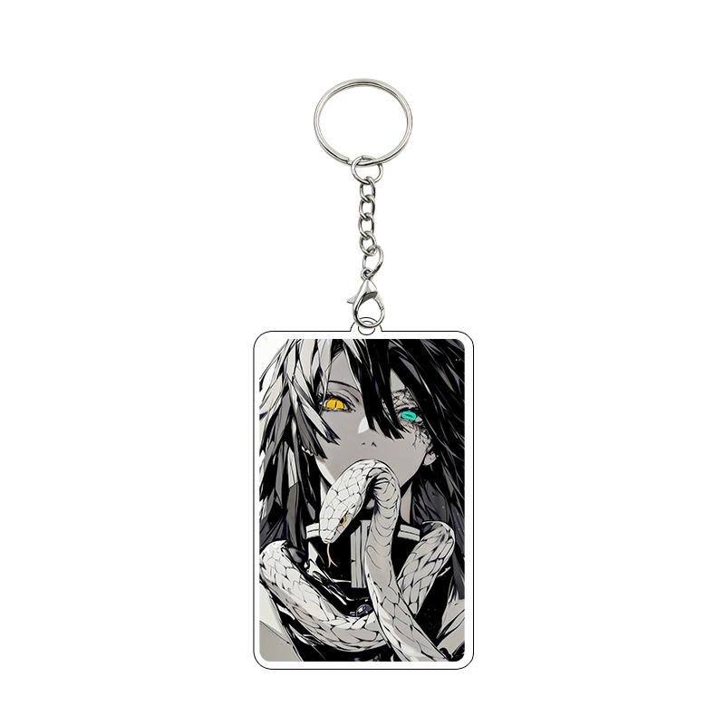 Anime 8cm Kamado Tanjiro Nezuko Agatsuma Zenitsu Cartoon Characters Acrylic Keychain Accessories Car Pendant Gifts Toy Wholesale