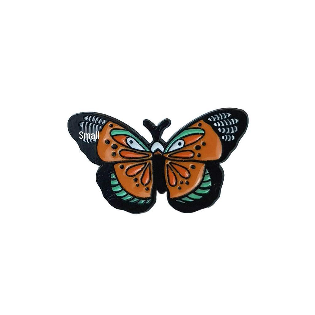 Charming Butterfly & Bee Metal Badge: Cartoon Insect Brooch for Clothing & Accessories