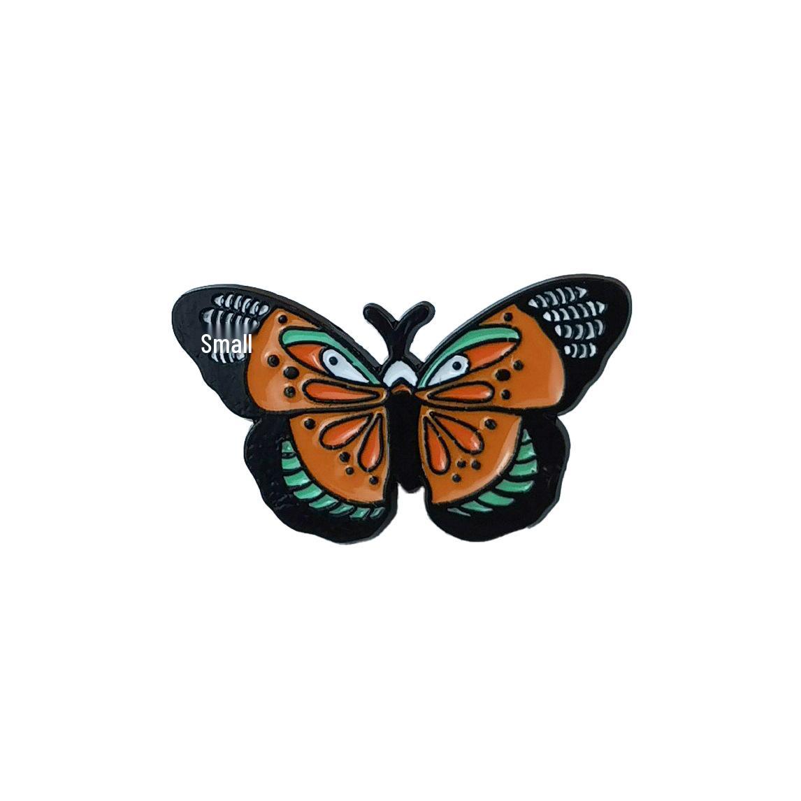Charming Butterfly & Bee Metal Badge: Cartoon Insect Brooch for Clothing & Accessories
