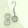 Metal Suet Ball Bird Feeders Set with Hanging Chain Squirrels Proof Bird Feeders for Outdoor Garden Hummingbird Feeders