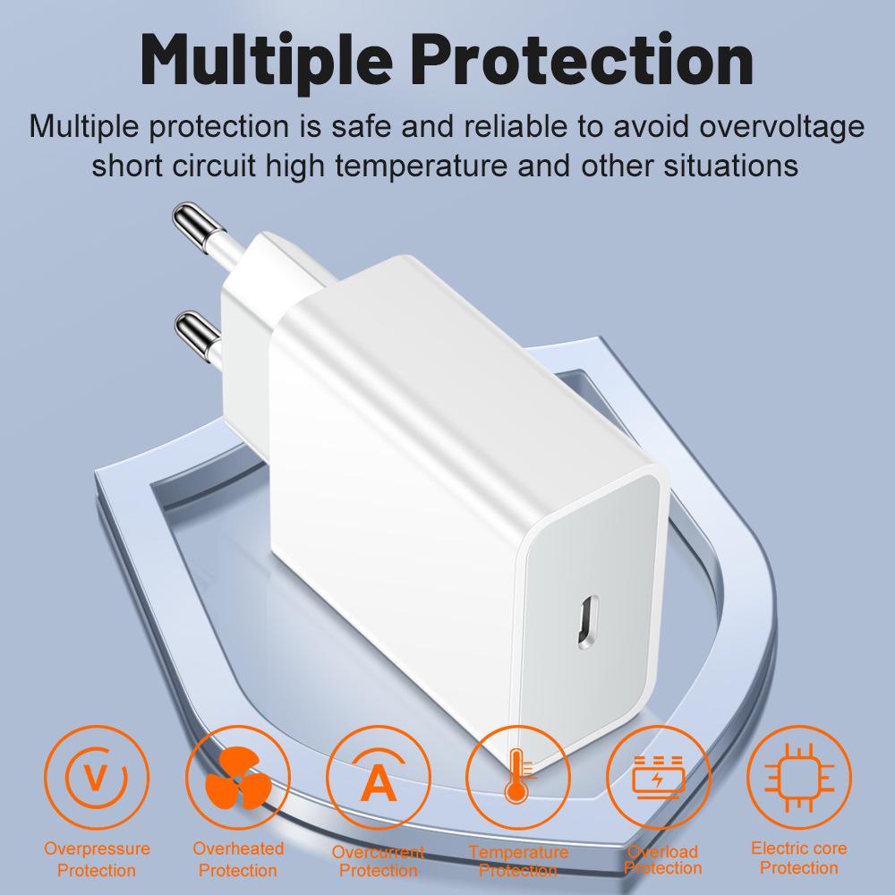 20W QC3.0 PD Travel Charger with US/EU/UK Plug