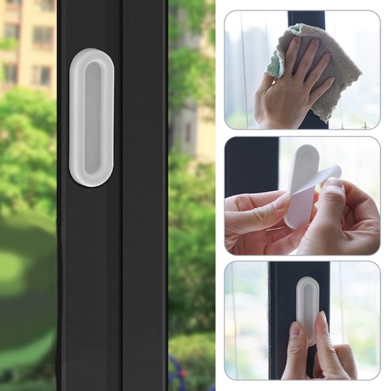 Auto Adhesive Sliding Door Handle Reusable Adhesive Backing Finger Friendly Durability For Homes Kitchen Office