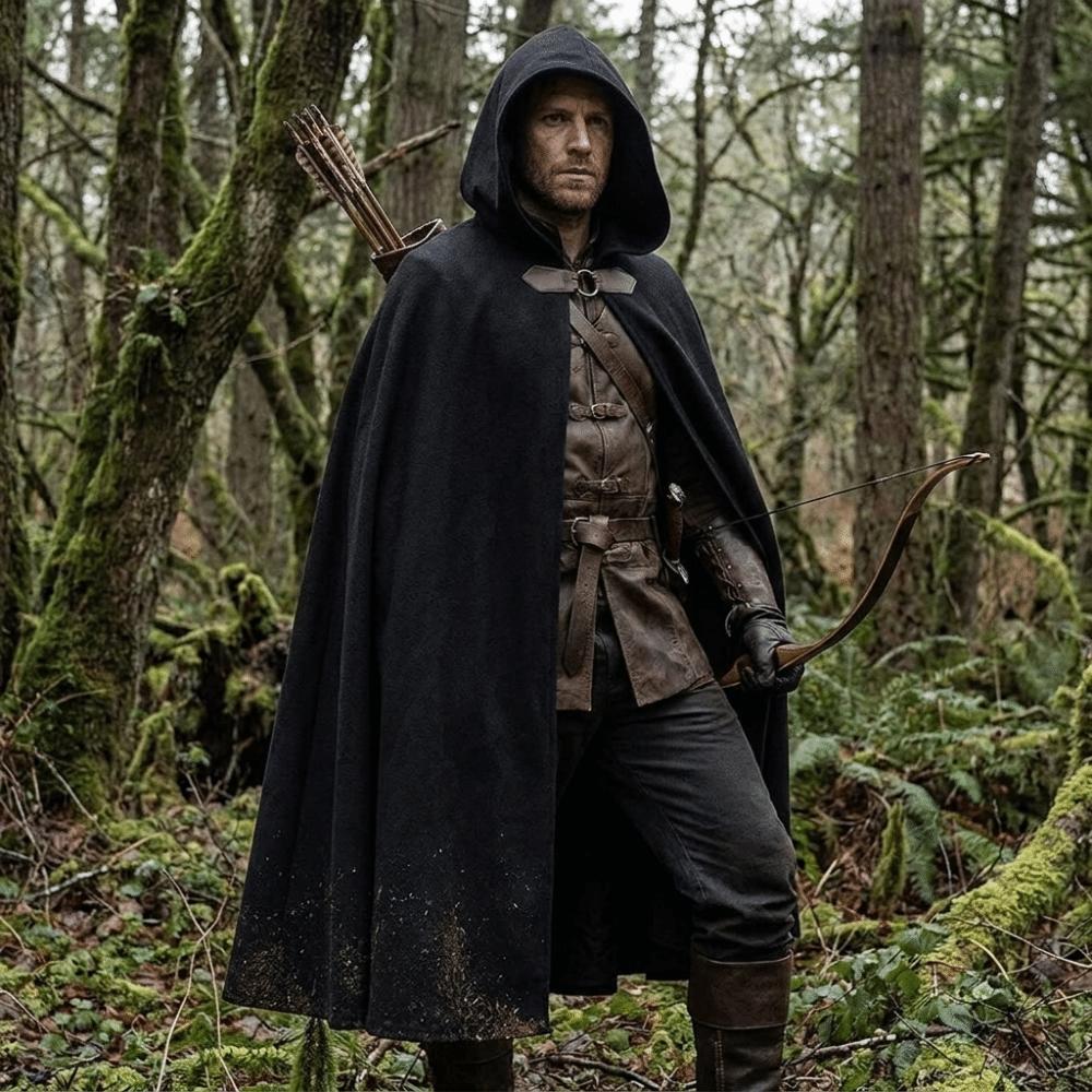 Fantasy Medieval Cloak Dark Style Cosplay Costume Practical Halloween Cloak  Halloween Costume