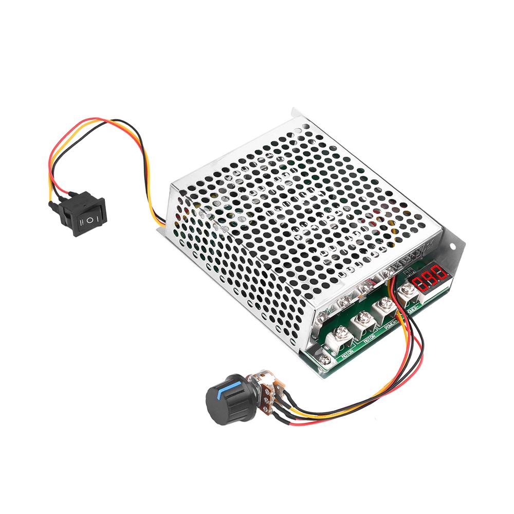 DC10-55V 60A DC Brush Motor Speed Switch Adjustable Forward Reversal Speed Controller Module 12V 24V 36V 48V