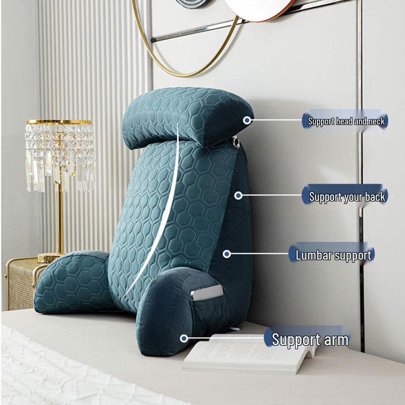 Ice Silk Latex Headboard Cushion: Soft Backrest Pillow for Sofa and Bed with Cool Comfort