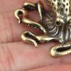 1/2/3/4Pcs Brass Octopus Figurine Metal Carving Octopus Statue Sea Animal Sculpture Feng Shui Decoration Home Office Desktop Ornament