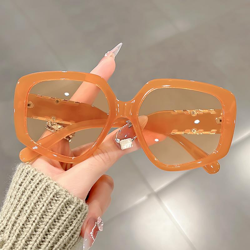New large-frame fashionable sunglasses European and American simple polygonal personalized sunglasses