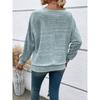 Pulover de damă Toamnă/Iarnă Hanorac casual Top de damă Culoare uni Mânecă lungă Gât rotund Tricou pulover patchwork