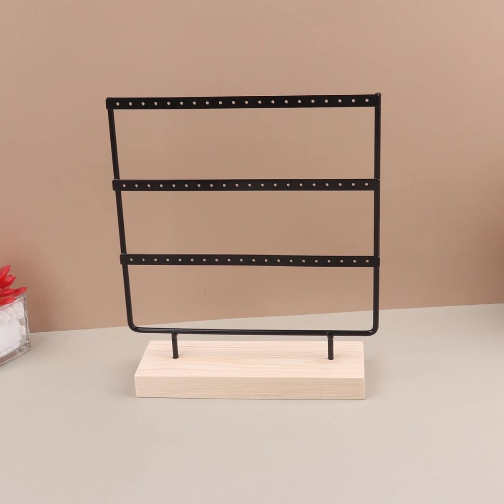 Metal Earrings Storage Rack 3-Tier Jewelry Holder Earring Organizer Ear Stud Rack  Stand Display