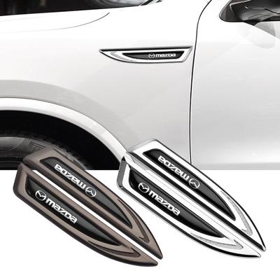 2Pcs 3D Metal Epoxy Car Side Body Fender Knife Badge Stickers For 5 8 CX-5 CX-7 CX-9  ATENZA MS Demio Exterior Accessories
