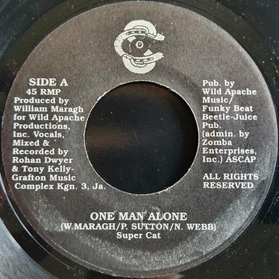 7-Zoll Schallplatte SUPER CAT - One Man Alone WAPACHE005 Wild Apache 1996 Jamaika Reggae, Ska & Dub Gebraucht